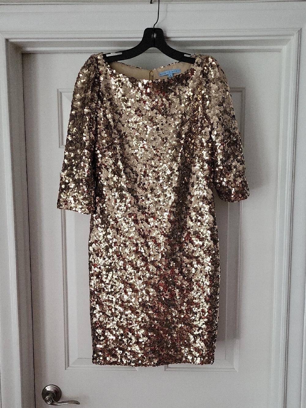 Gold Sequin Party Dress By ANTONIO MELANI